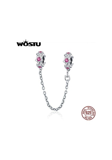 Wostu 925 Ayar Gümüş Peri Çelenk Çiçek Boncuk Zirkon Zincir Takılar Fit Bilezik Ve Kolye Gümüş