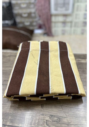 Devrim Olivya Tekstil Balkon Perdesi 1,sınıf Gabardin Kumaş Lük Perde Sarı Gri Kahve Krem Kahverengi - Krem