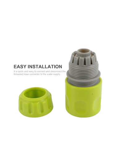Shineyee Yeşil Abs-pp Hortum Hızlı Bağlantı Parçası 1/2" - Bahçe Sulama, Araba Yıkama İçin Sağlam Ve Hızlı Montaj