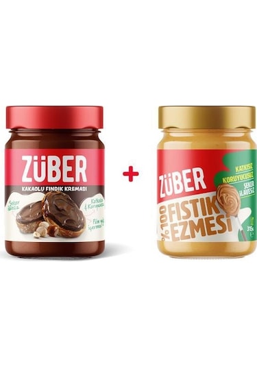 Züber Fındık Kreması + %100 Fıstık Ezmesi 2 x 315 G