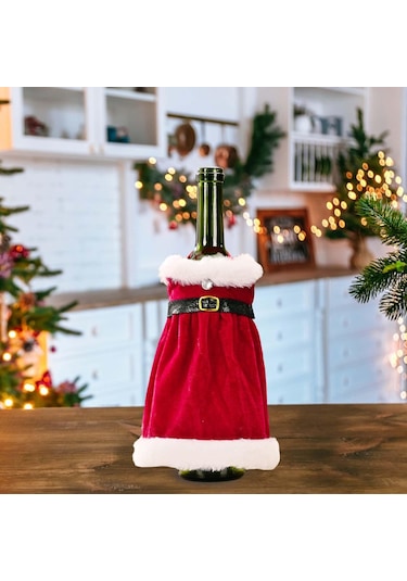 Suntek Noel Şarap Şişesi Kapağı Parti Malzemeleri Masaüstü