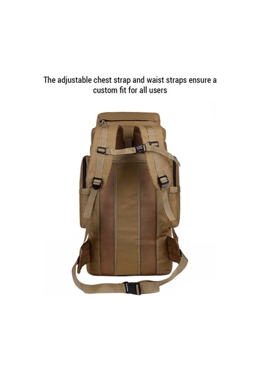 Hombey Açık Hava Çantası Büyük Kapasiteli Yürüyüş Sırt Çantası Açık Hava Kamp Sırt Çantası Tuval Trekking Asker Yeşili