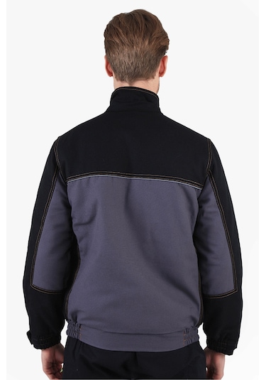 Çift Renkli Panama Mont Gri - Siyah