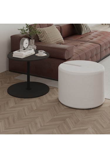 Vexana Puflu Yan Sehpa Saklanabilir Puflu Servis Sehpası Antrasit