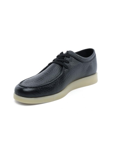 Greyder 18461 Siyah Hakiki Deri Erkek Oxford Ayakkabı-971 Siyah