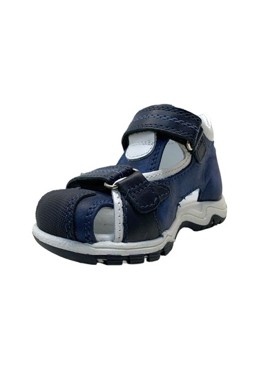Tuğba Ortopedi 544 Erkek Bebek Deri Korseli Sandal Lacivert