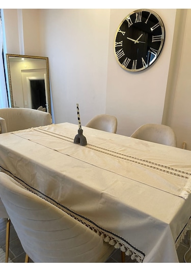 Dnc Home Tekstil Ndchome Ara Dantelli Püsküllü Runner 50 X 150 Krem