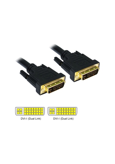 Dvi To Dvi Kablo Çift Filtreli Dvi-I Dual Link 24+5 - 1.8 Metre