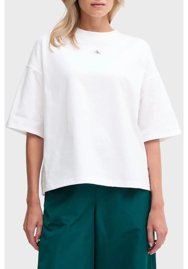 Calvin Klein Bayan T Shirt Lv047d204g Yaa Beyaz Beyaz Calvin Klein Bayan T Shirt Lv047d204g Yaa Beyaz Beyaz