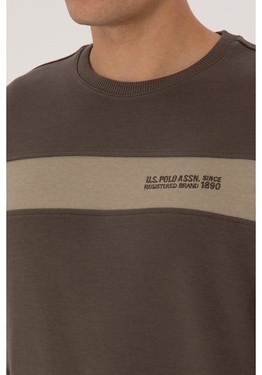 U.s. Polo Assn. Erkek Vizon Sweatshirt 50316354-vr052 Vızon
