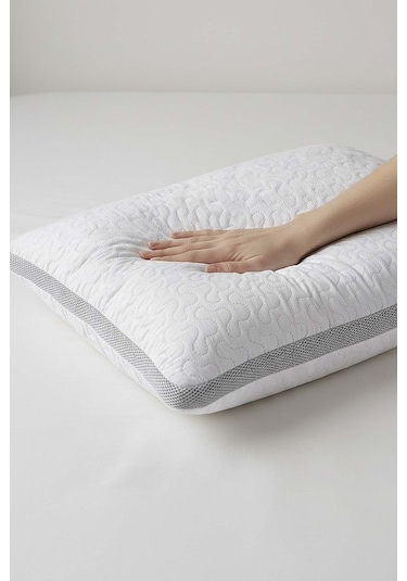 Liena Kapitone Klimalı Yastık 50x70 Cm Beyaz
