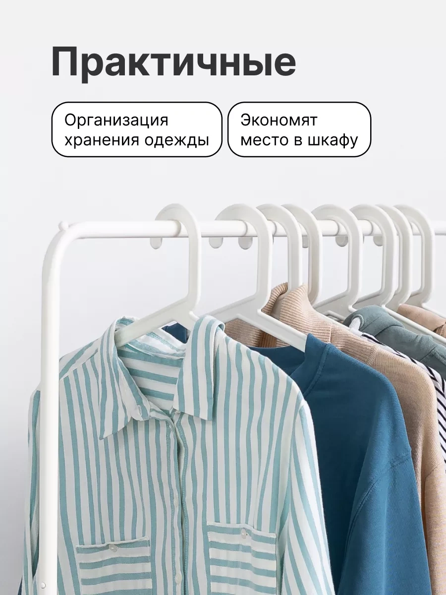 Ikea Plastik Elbise Askıları Seti, 20 Adet 206341149 Beyaz