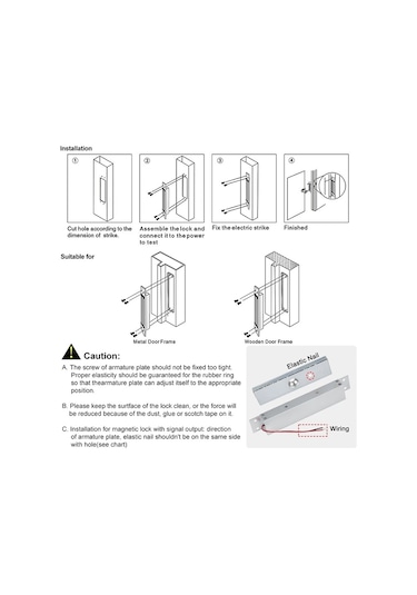 Sones Yh-280m Gömme Montajlı Tek Kapılı Manyetik Kilit 280 Kg 280 Kg