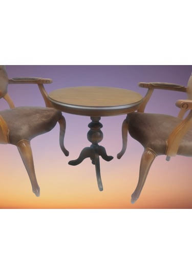 Bengimobilya Fiskos-Berjer Sandalye Kelebek Model Ceviz Natüre Babyface Kapito