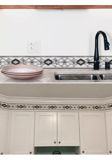 Domostroj Duvar Kağıdı İçin Dekoratif Kendinden Yapışkanlı Sınır 176228734 Beyaz