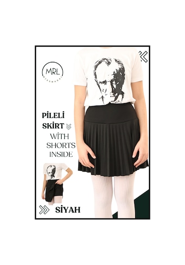 Kız Çocuk Pileli Siyah Etek Yüksek Bel İçi Şortlu Likra Kumaş Okul-oyun-spor-etkinlik Eteği 4103 Siyah Kız Çocuk Pileli Siyah Etek Yüksek Bel İçi Şortlu Likra Kumaş Okul-oyun-spor-etkinlik Eteği 4103 Siyah