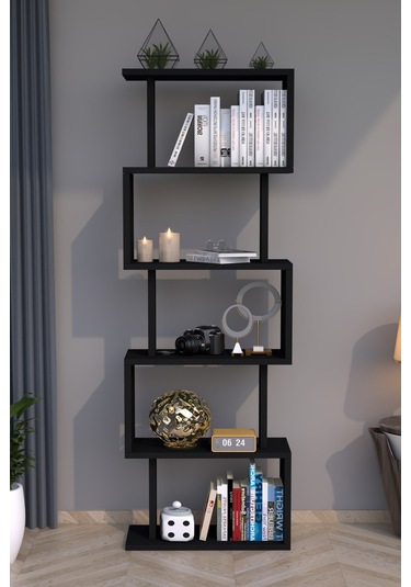 Zero Dekoratif Kitaplık Siyah