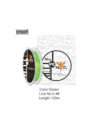 Krallık Mikro Sinek Oltaları 100 M 150 M 8 Iplikçik Örgülü Pe Japonya Monofilament Olta Seti Lider Hattı Sazan Olta Teli 0.4 Green