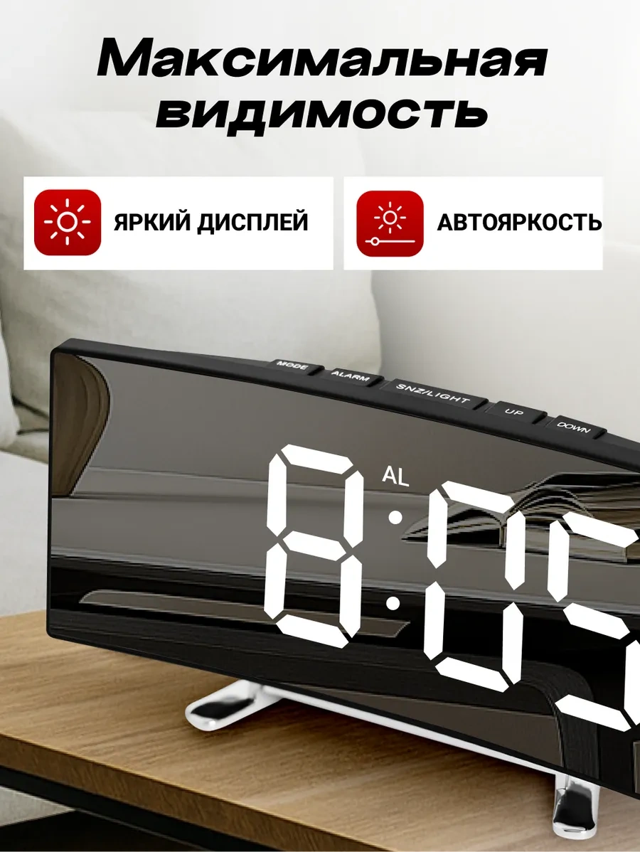 Casy Market Masaüstü Elektronik Saat Prizden Şarjlı Çalar Saat İç Mekan İçin 65408442 Beyaz