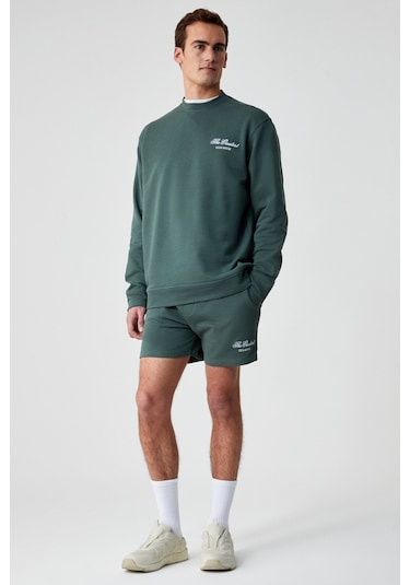 Federer Erkek Uzun Kollu Regular Bisiklet Yaka Yeşil Eşofman Takımı