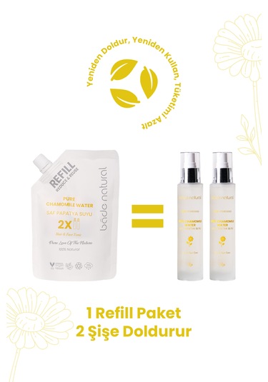 Bade Natural Papatya Suyu Saç Toniği Refill 200 ML