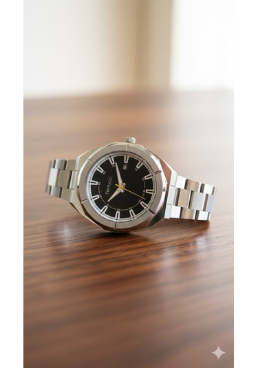 Ferrucci Erkek Kol Saati Gümüş Renk, Siyah Kadran - Fcf03313tm.01, 2 Yıl Garantili Gümüş