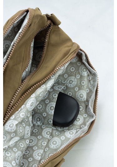 571 Krinkıl/klinkır Su Geçirmez İthal Kumaş Çok Gözlü Anne Okul Postacı El Omuz Çantası Kahve 9-5c Kahverengi