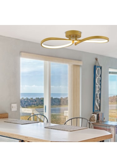 Vetto Gold 38 Watt Modern Plafonyer Led Avize