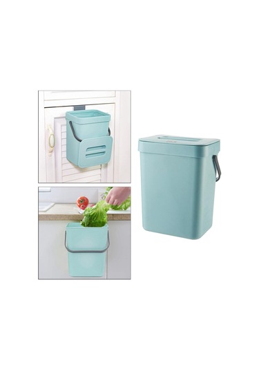 Suntek Magideal Modern Atık Çöp Kutusu Duvara Monte Ofis Mavi 3 L orta Mavi