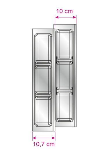 Mutfak Çekmece Içi Kaşıklık, Antrasit Üç Bölmeli Modül 11cm X 48cm Antrasit