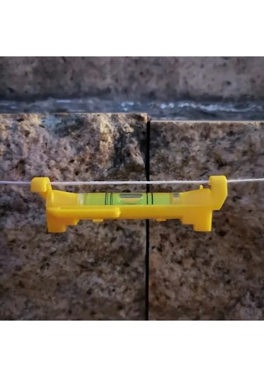 Besthome1 4 Parçalı İnşaat Terazisi - Yüksek Hassasiyetli Plastik Kabarcık Seviye Aleti Sarı