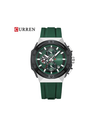 Curren Erkek Saati Açık Hava Eğlence Spor Takvim Kuvars Dairesel Bilek Saati Yeşil Diğer