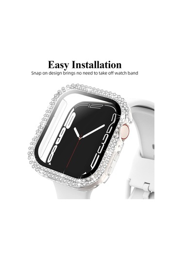 Temperli Cam Ekran Koruyuculu Apple Watch İle Uyumludur, Siyah Gül Altın/gül Altın Siyah Gül Altın/gül Altın