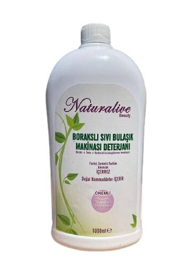 Naturalive Borakslı Sıvı Makine Bulaşık Deterjanı - 1 Lt