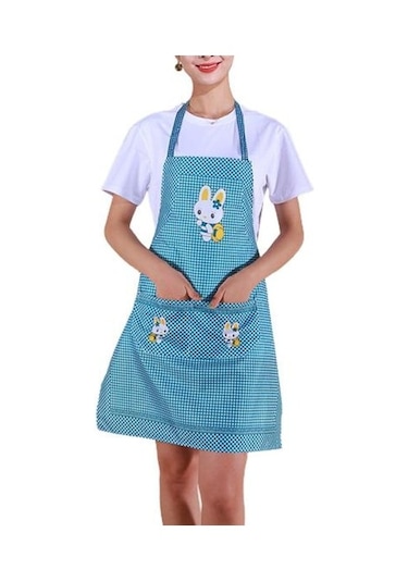 Yeşil Yaratıcı Mutfak Önlüğü Kolsuz Tek Boyut Ev Temizlik Araçları