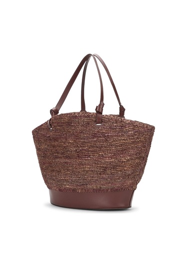 Staud Raffia Plaj Çantası Ürün Kodu 011689 Kahverengi