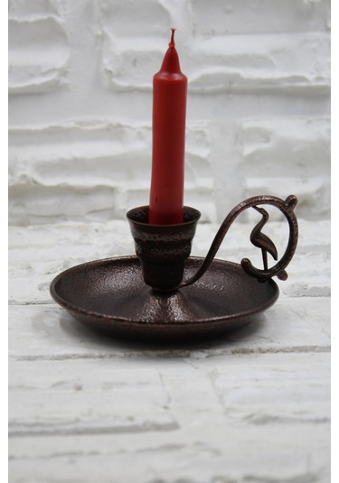 Metal Nostalji Mumluk & El Şamdanı Kendinden Iğneli Acı Kahve Oksit Kulp Turna2623-3 Diğer