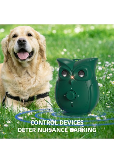 Hallow Çift Ultrasonik Köpek Havlaması Kontrol Cihazı Koyu Yeşil