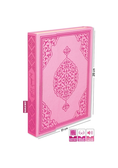 Bilgisayar Hatlı Sesli Kuranı Kerim Pembe Rahle Boy - Merve Yayınları