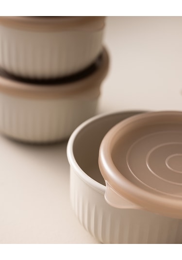 Lucca 4'lü Saklama Kabı Seti - Bej 8684427125045 Ekru