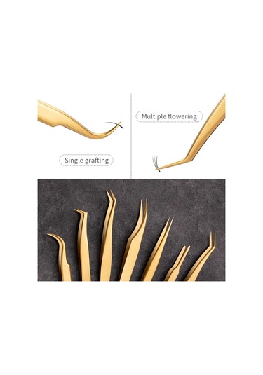 6 Adet Sahte Kirpikler İçin Yanlış Lashes Cımbız Seti Uzantıları