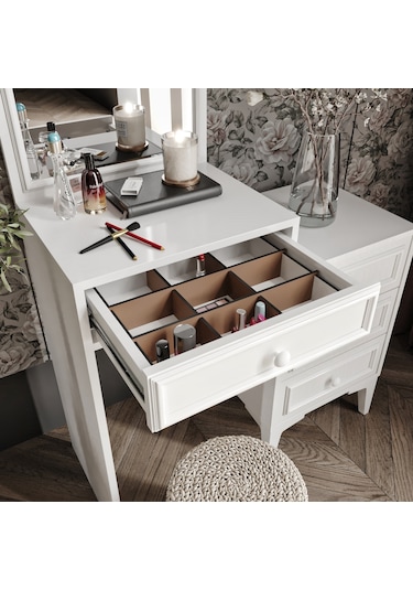 Stella Country Tarzı Aynalı Makyaj Masası - Tamamı 1. Kalite Mdf