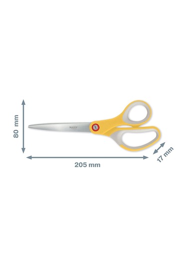 Leitz Cosy Titanyum Ofis Makası 205mm Sarı 53320019