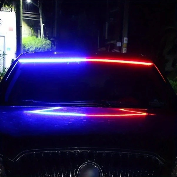 Trendooze Turcoshop11 Kırmızı Mavi 47.24inç Led Araç Işığı, 12v Güvenlik Aydınlatma