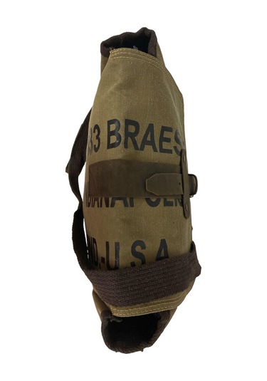 Vintage Baskılı Su Geçirmez Kanvas Deri Unisex Postacı Omuz Çantası 29 Cm X 30 Cm Koyu Kahverengi