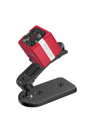 Kırmızı Mini Kameralar: 1080p Full Hd, 12mp, İki Renkli İzleyici, Geceleri Görüş, Hareket Algılama, Usb Şarjlı, Tutanaklı Tutucu