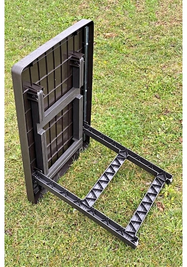 Tilbe Home Portatif Büyük Boy Katlanabilir Plastik Kamp Piknik Sehpası Katlanır Bahçe Balkon Kamp Masası Çok Renkli