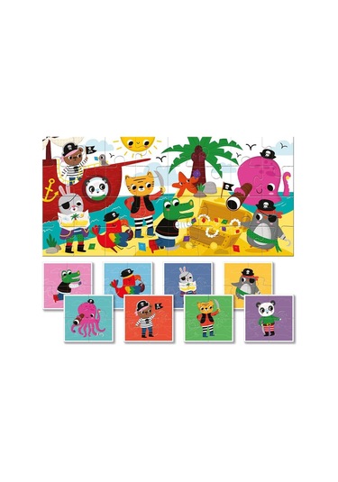 Bebekler İçin Puzzle - Korsan Canlı Renkler