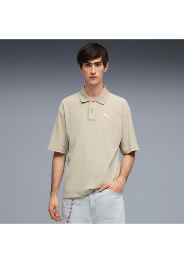 Puma Wardrobe Ess Boxy Erkek Gri Polo 634362