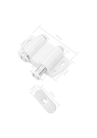 Çift Açılımlı Mıknatıs Otomatik Rebounder Anahtarı Beyaz